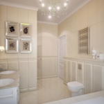 Пастельная ванная в классическом стиле от частного дизайнера